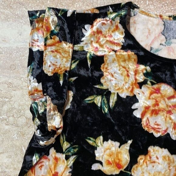 a.n.a women’s plus size black floral, multicolor blouse. Size XXL. NWT - Picture 4 of 10